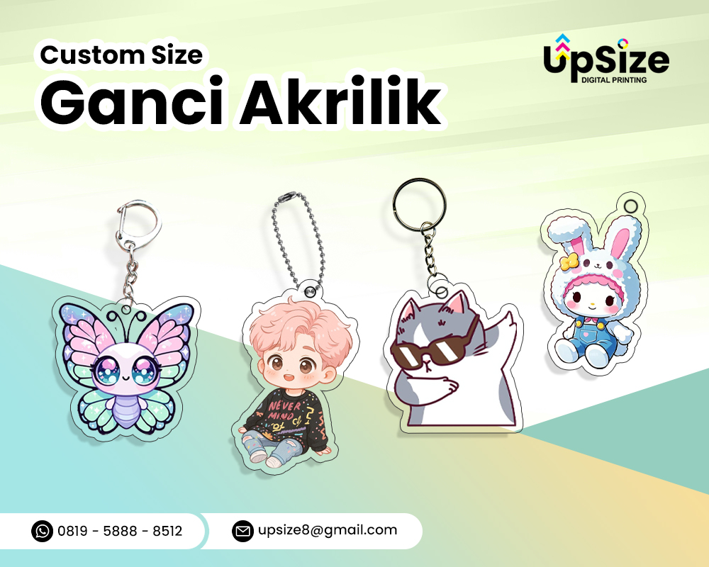 Gantungan Kunci Akrilik Custom Size