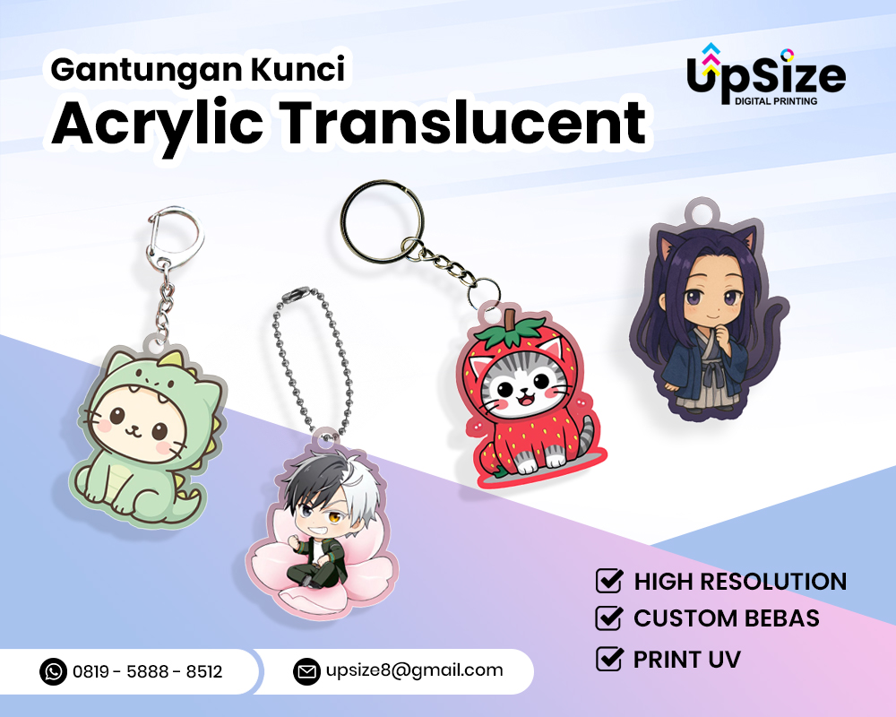 Gantungan Kunci Akrilik Translucent