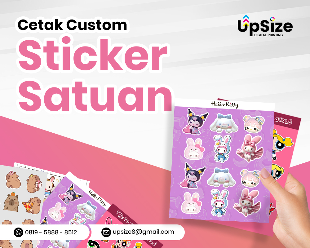 Stiker Custome Bahan Chromo Satuan