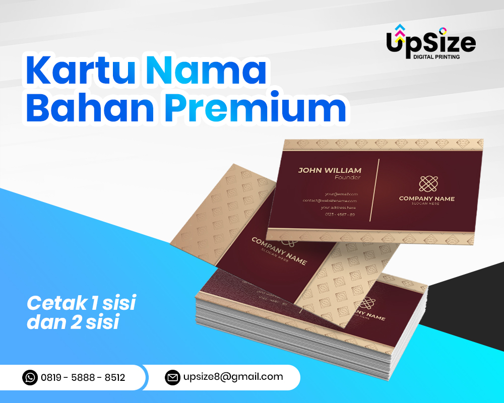 Kartu Nama Premium 1/2 Sisi