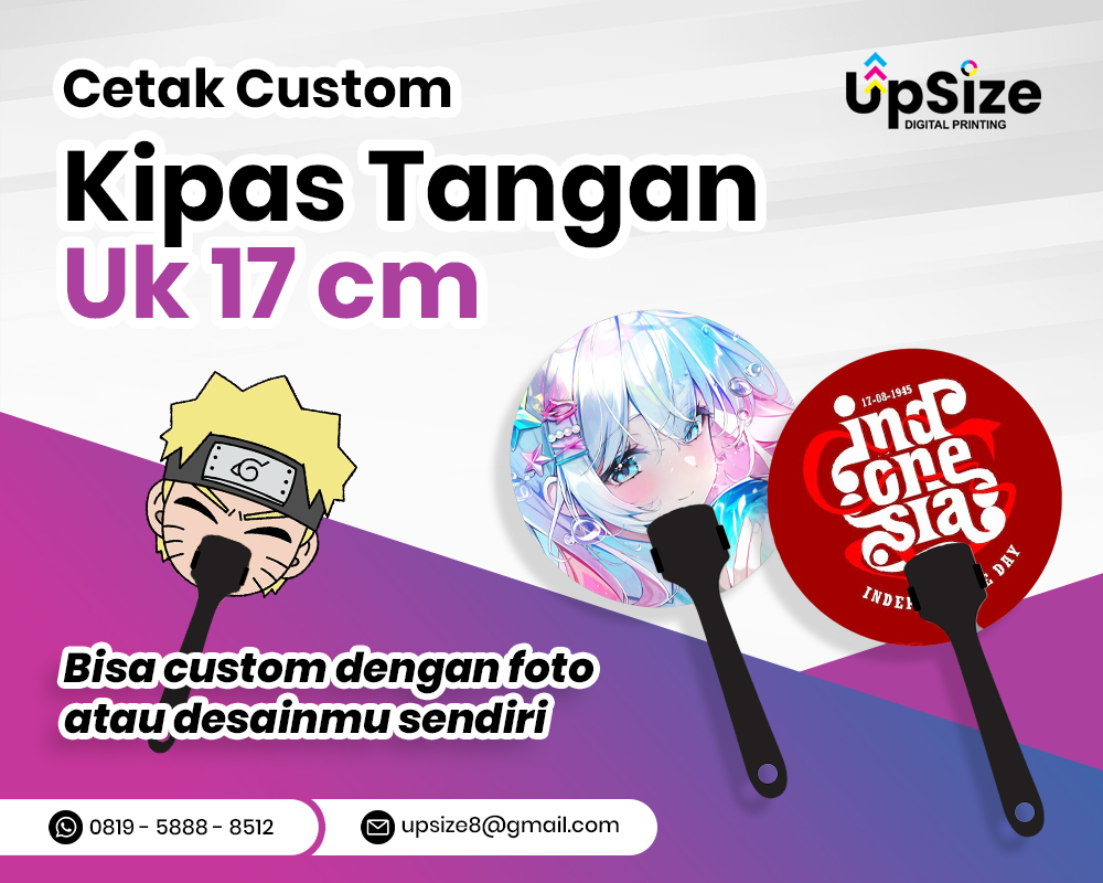 Kipas Promosi Ukuran 17 Cm