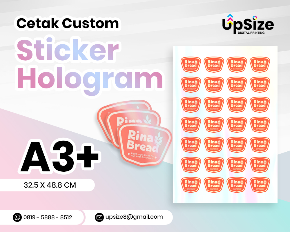 Stiker Hologram A3+