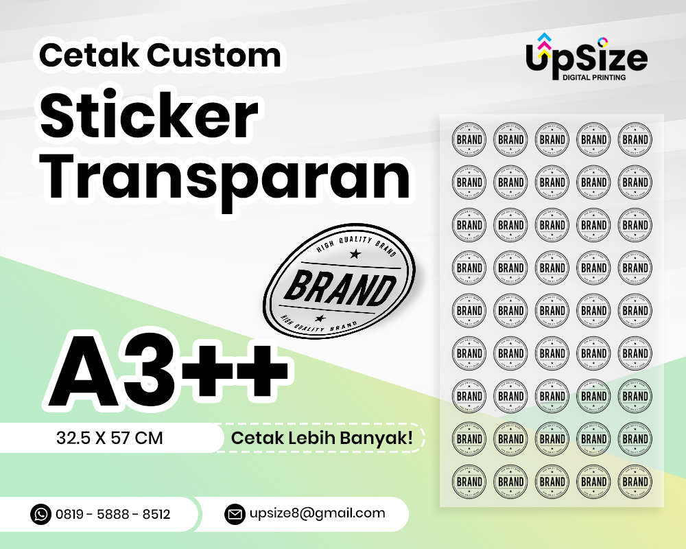 Stiker Transparan A3++