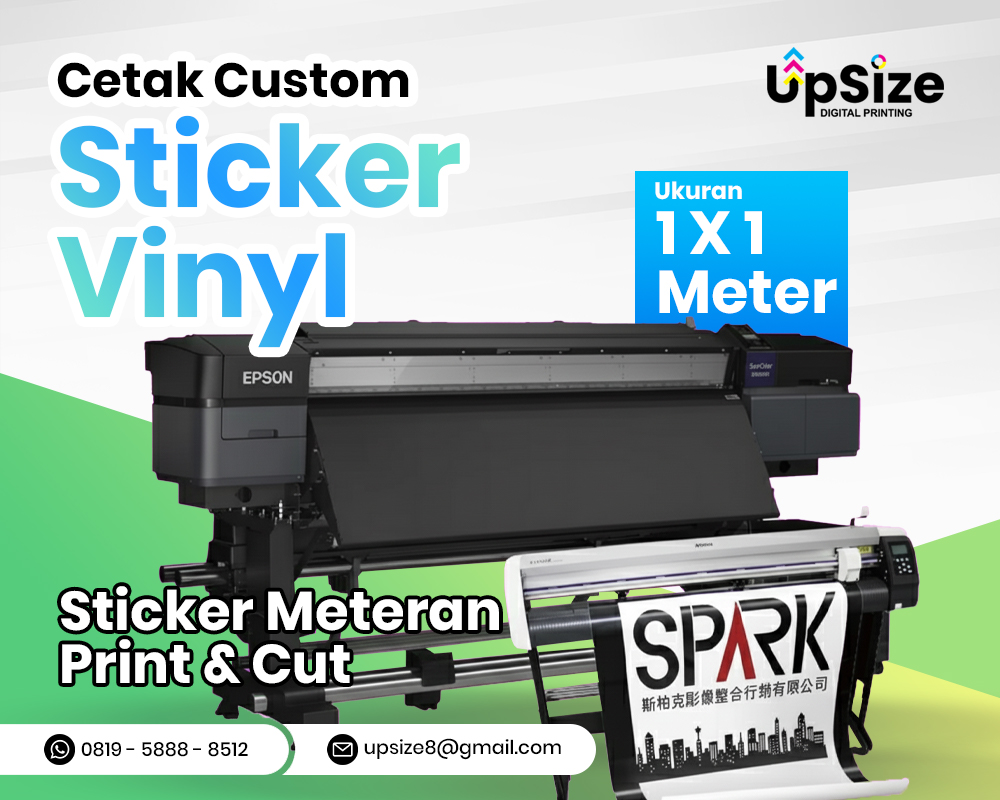 Sticker Vinyl Meteran Ukuran 1 x 1 Meter